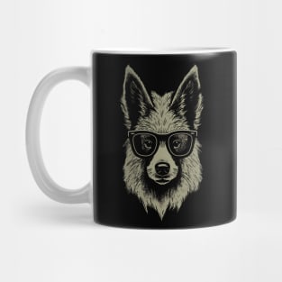 Cool Hipster Dog Wearing Glasses - Trendy Canine Art Mug